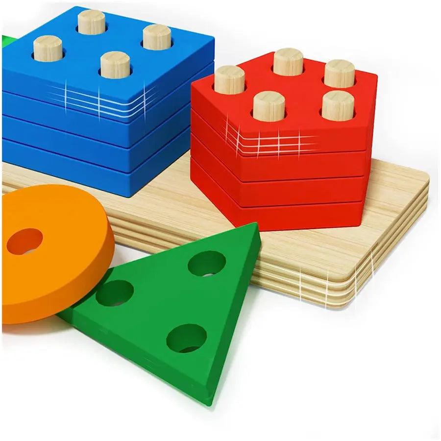 Montessori Sensory Wooden Stacking SetĀ Keryul