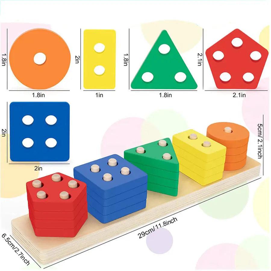 Montessori Sensory Wooden Stacking SetĀ Keryul