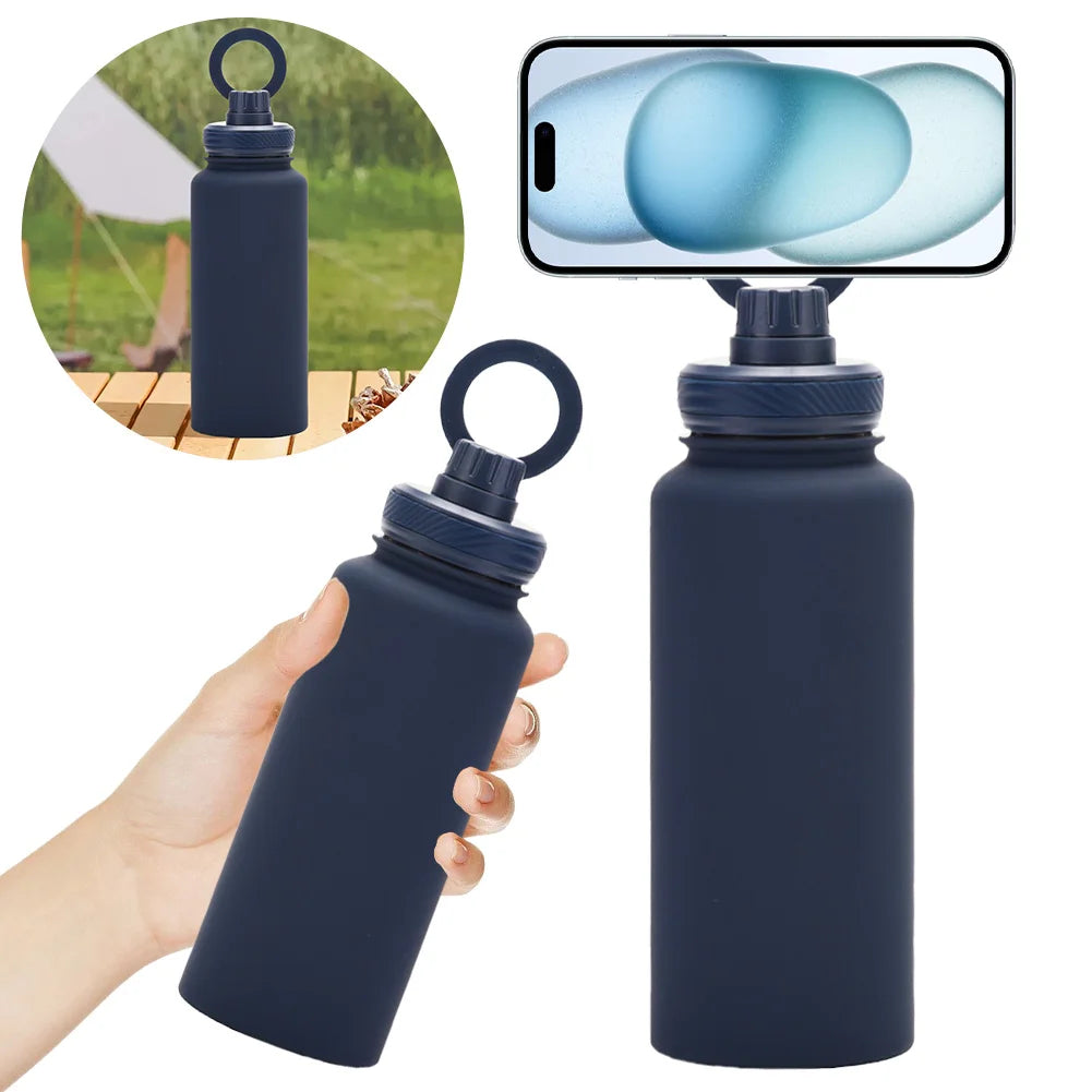 Insulated Bottle with Magnetic Phone Holder