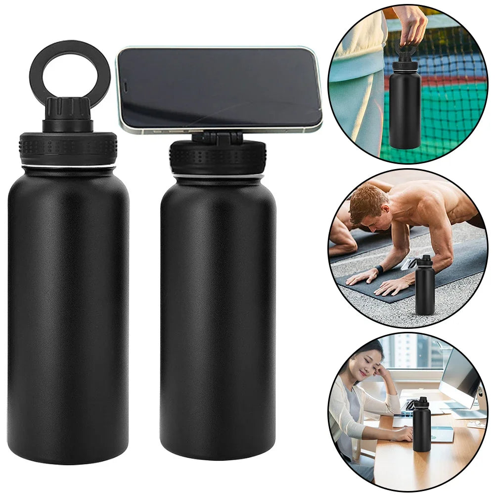 Insulated Bottle with Magnetic Phone Holder