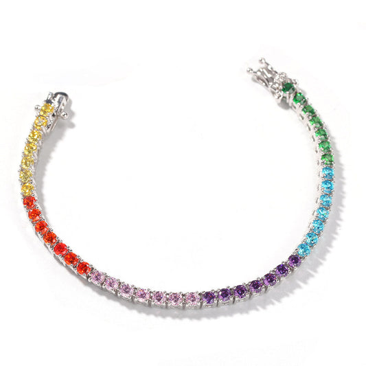 Colorful Zircon Tennis Bracelet 3.5MM