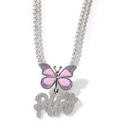 Butterfly Custom Made Name Necklace