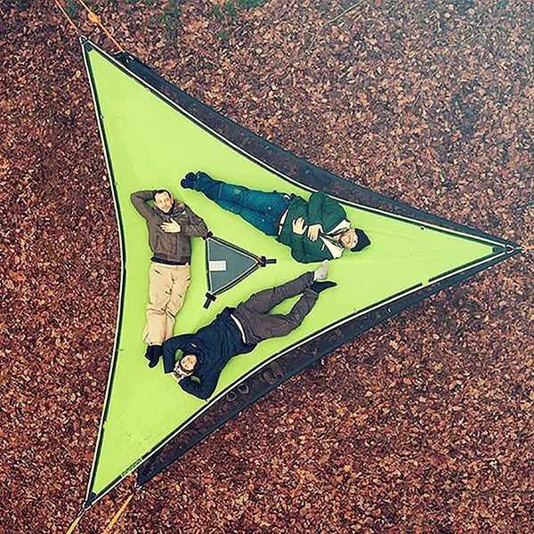 Multi Person Portable Hammock 3 Point Aerial Camping outdoor Triangle Hammock Back Yard