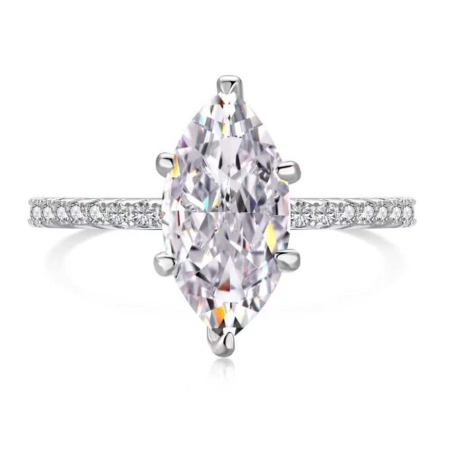 Adore Sterling Silver Ring Marquise