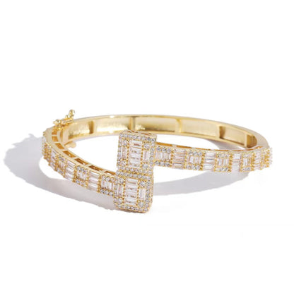 Baguette Cuff Bracelet Bangle