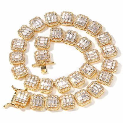 13MM Sugar Zircon Baguette Necklace