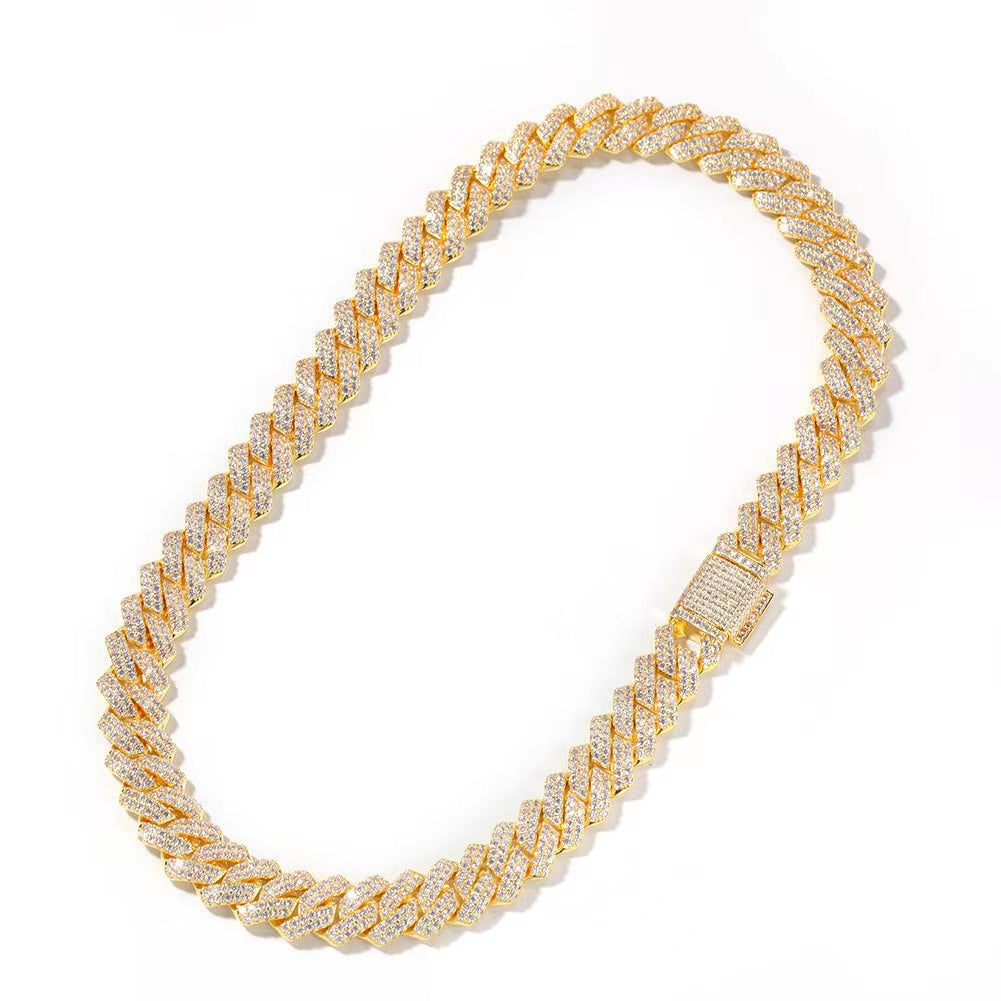 13MM Cuban Chain Zircon Necklace