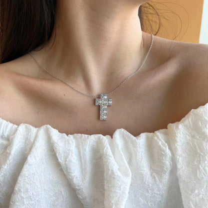 Twinkle Cross Sterling Silver Necklace