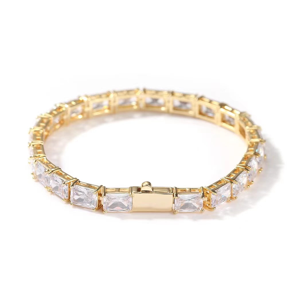 Emerald Cut Zircon Bracelet