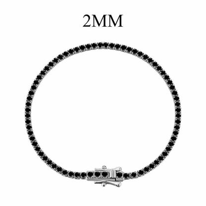 Genuine Sterling Silver Modern Tennis Bracelet