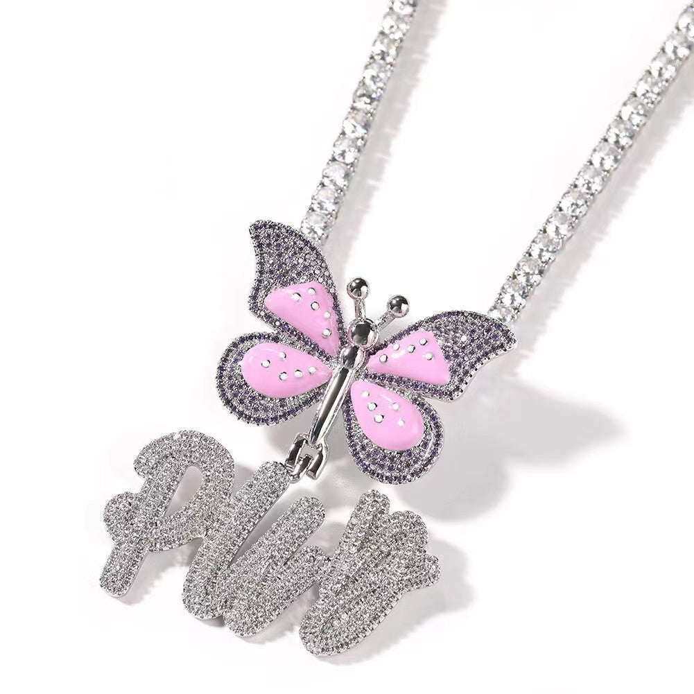 Butterfly Custom Made Name Necklace