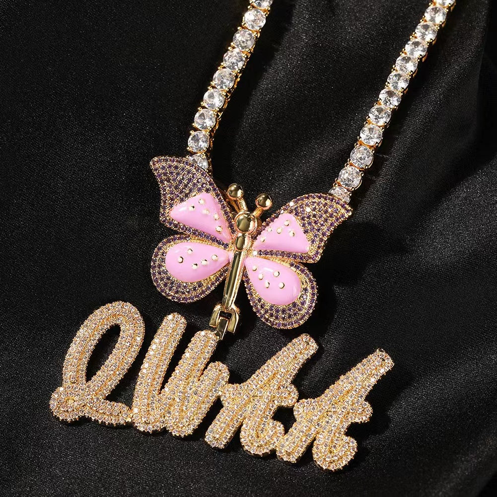 Butterfly Custom Made Name Necklace