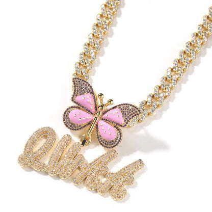 Butterfly Custom Made Name Necklace