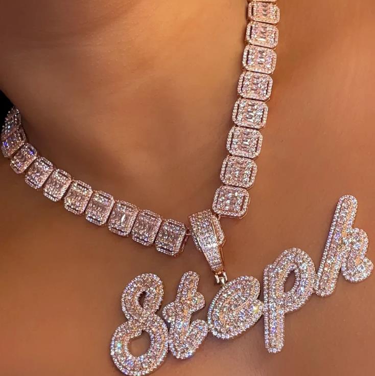 13MM Sugar Zircon Baguette Necklace