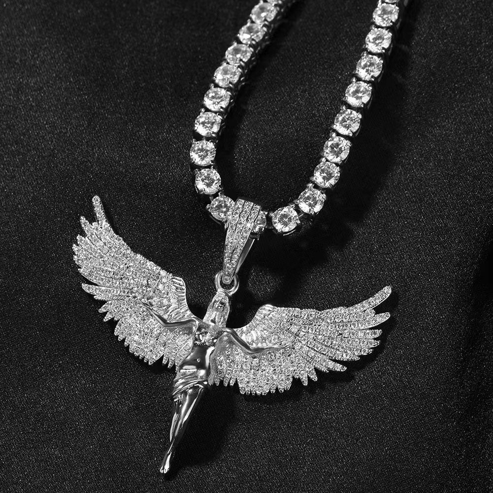 Goddess Zircon Wings Necklace