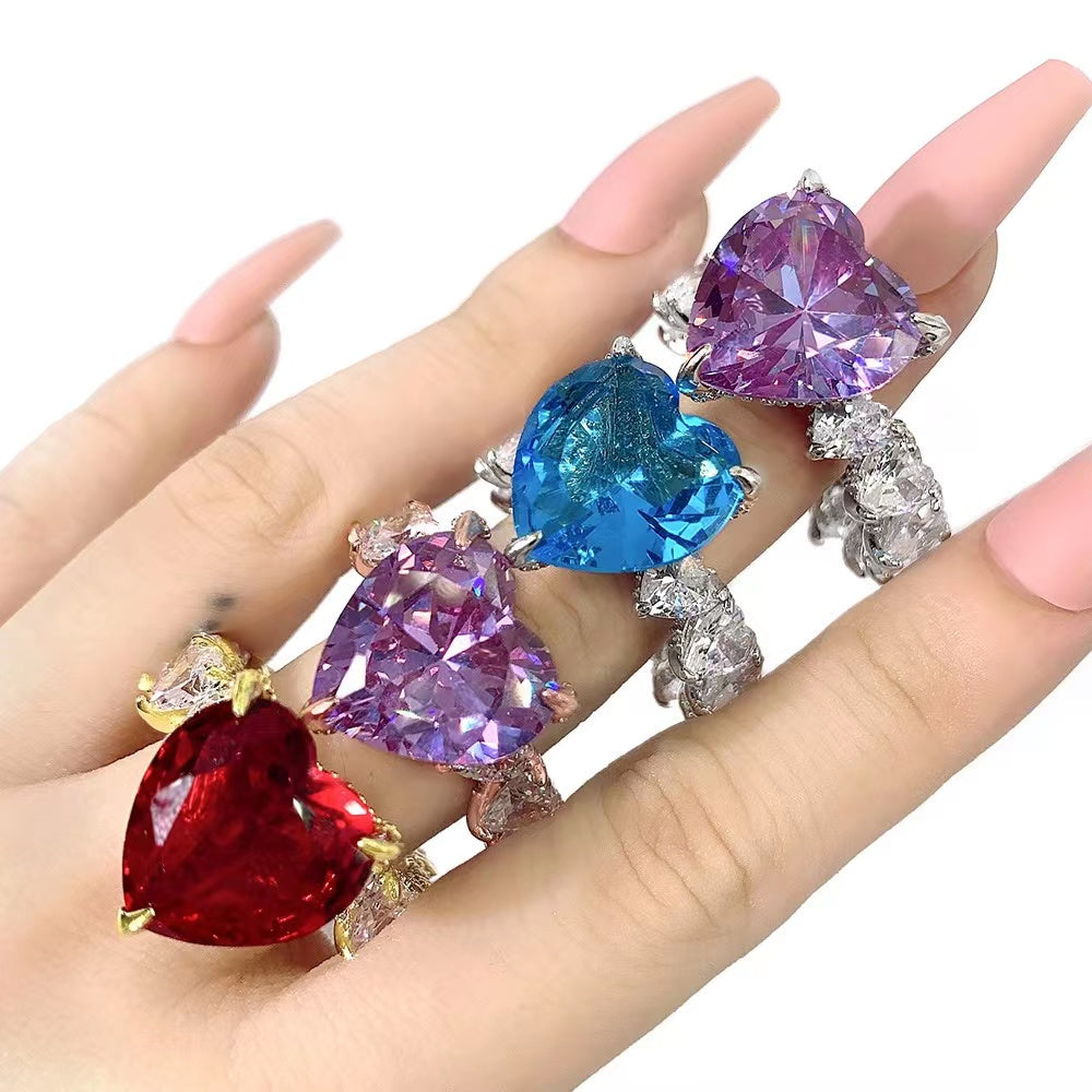 Princess Heart Ring Purple