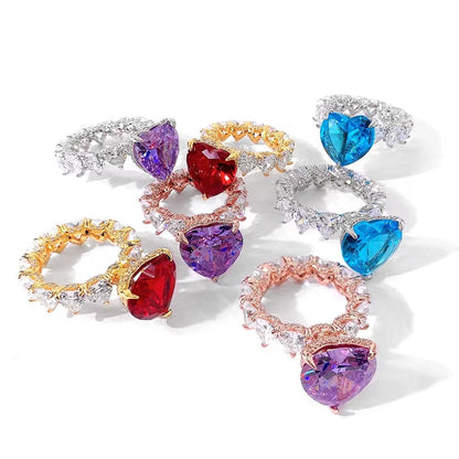 Princess Heart Ring Purple