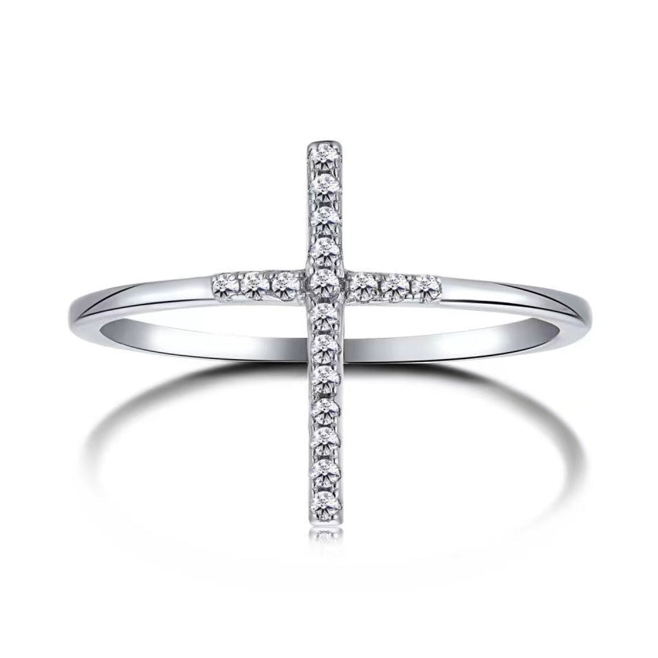 Classic Cross Sterling Silver Ring