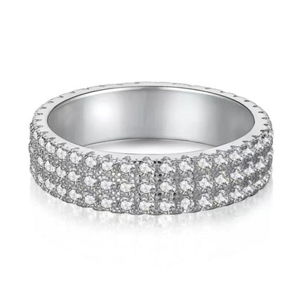 Luxury Classic Sterling Silver Ring Band