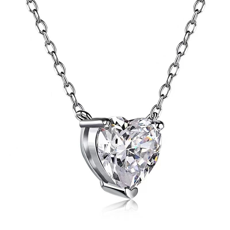 Classic Heart Pendant Sterling Silver Necklace