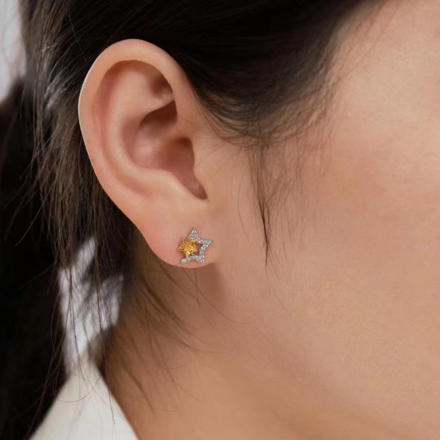 Glint Star Zircon Earrings