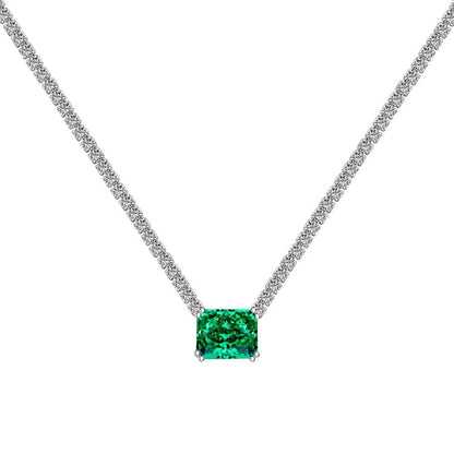 Luxury Sugar Zircon Sterling Silver Necklace