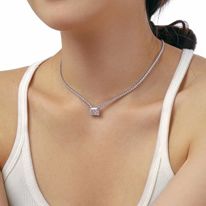 Luxury Sugar Zircon Sterling Silver Necklace