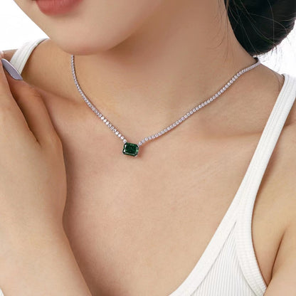 Luxury Sugar Zircon Sterling Silver Necklace