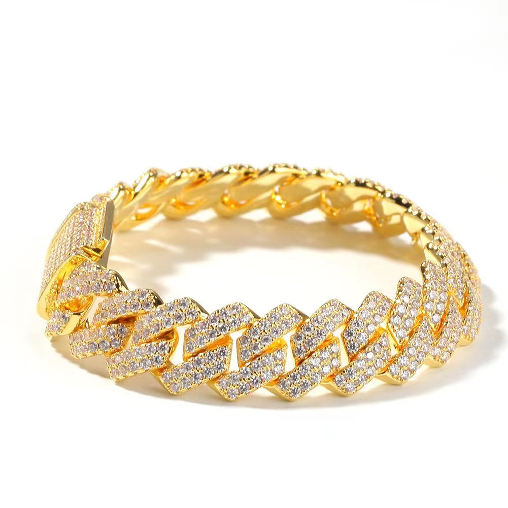 13MM Cuban Chain Zircon Bracelet