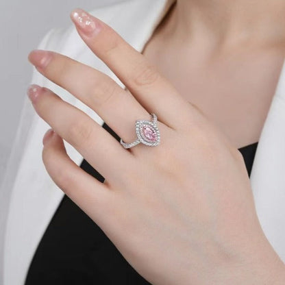 Pink Eye Sterling Silver Ring