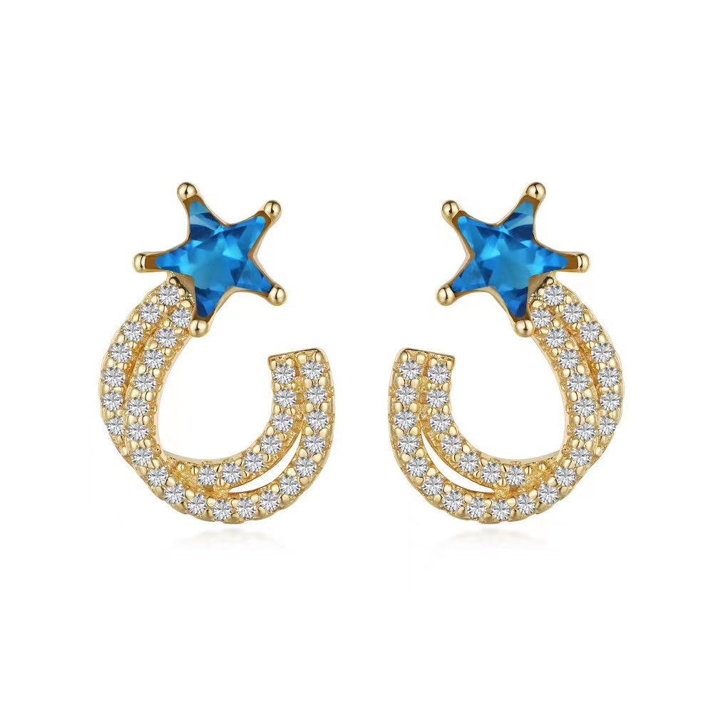 Halo Star Zircon Earrings