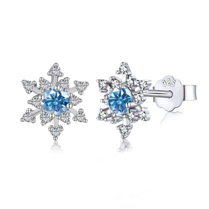 Snowflake Love Sterling Silver Earrings