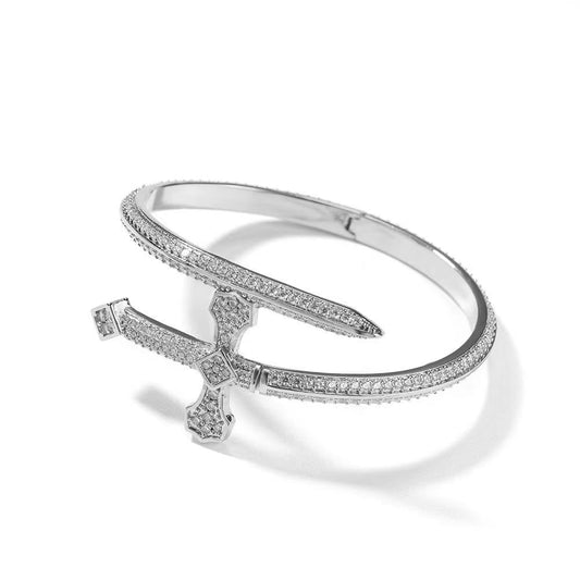 Knight Baguette Cuff Bracelet Bangle