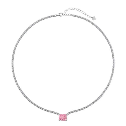 Luxury Sugar Zircon Sterling Silver Necklace