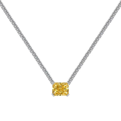 Luxury Sugar Zircon Sterling Silver Necklace