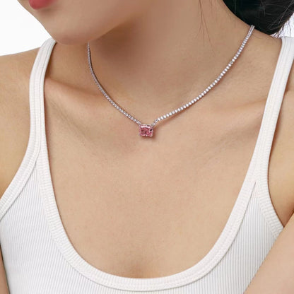 Luxury Sugar Zircon Sterling Silver Necklace