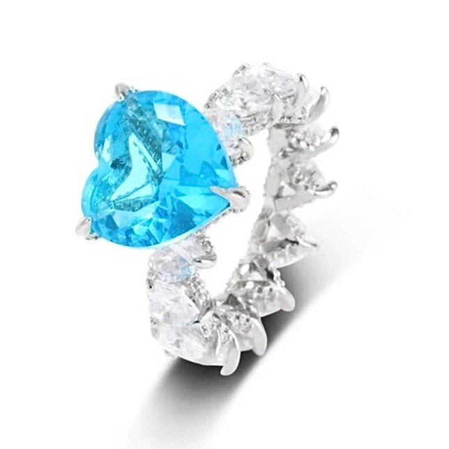 Princess Heart Ring Blue