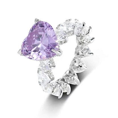 Princess Heart Ring Purple