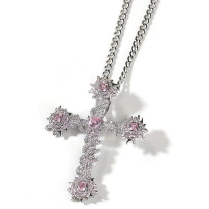 Rich Cross Tennis Necklace