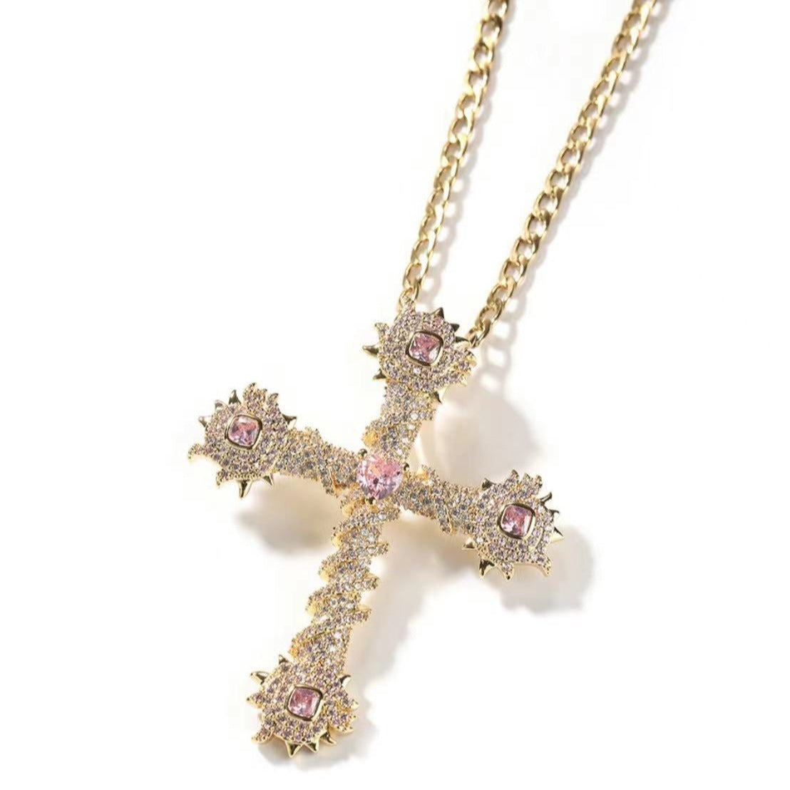 Rich Cross Tennis Necklace