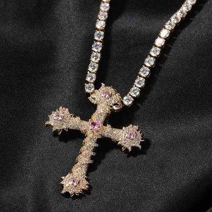 Rich Cross Tennis Necklace