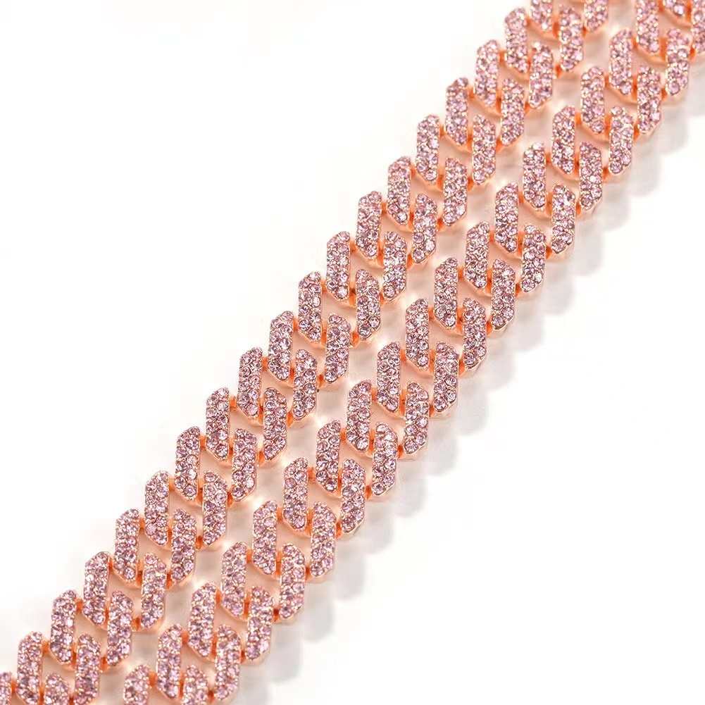 12MM RoseGold Cuban Chain Bracelet