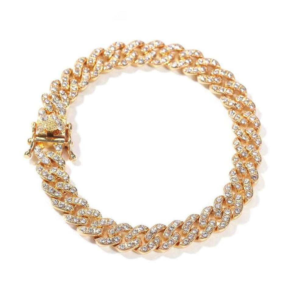 9MM Cuban Chain Zircon Bracelet