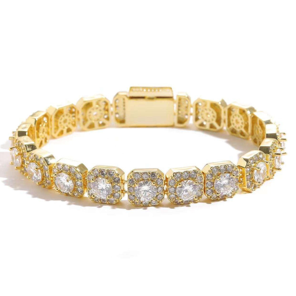 12.5MM Cuban Sugar Zircon Bracelet