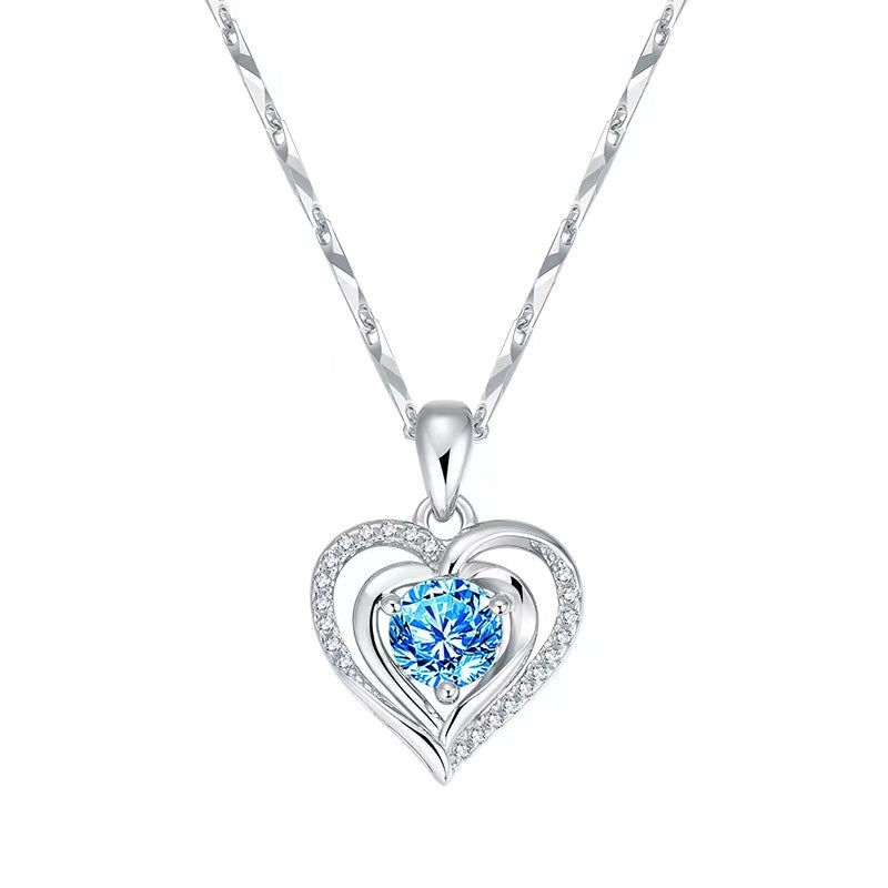 Ocean Heart Sterling Silver Necklace