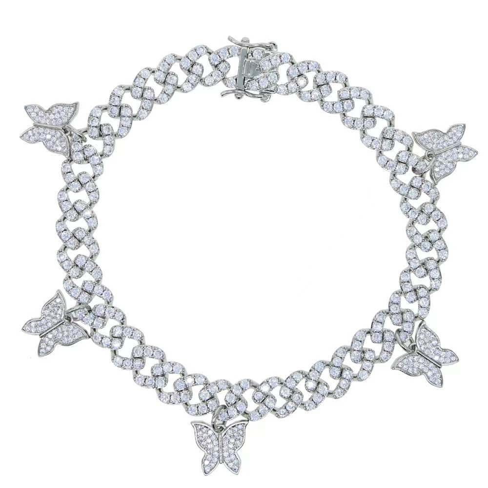 9MM Butterfly Cuban Anklet