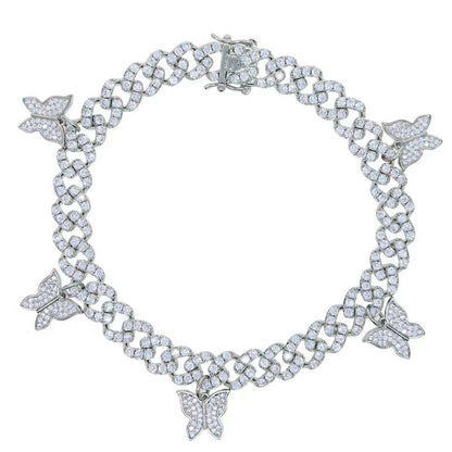 9MM Butterfly Cuban Anklet