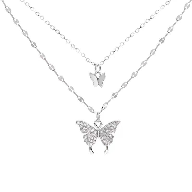 Romantic Butterfly Sterling Silver Necklace