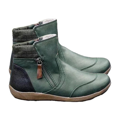 Women's Waterproof Zipper Ankle-Support Boots