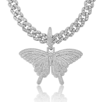 Butterfly Cuban Necklace